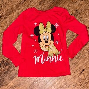 Disney Minnie Mouse Red Long Sleeve Tee size 5t